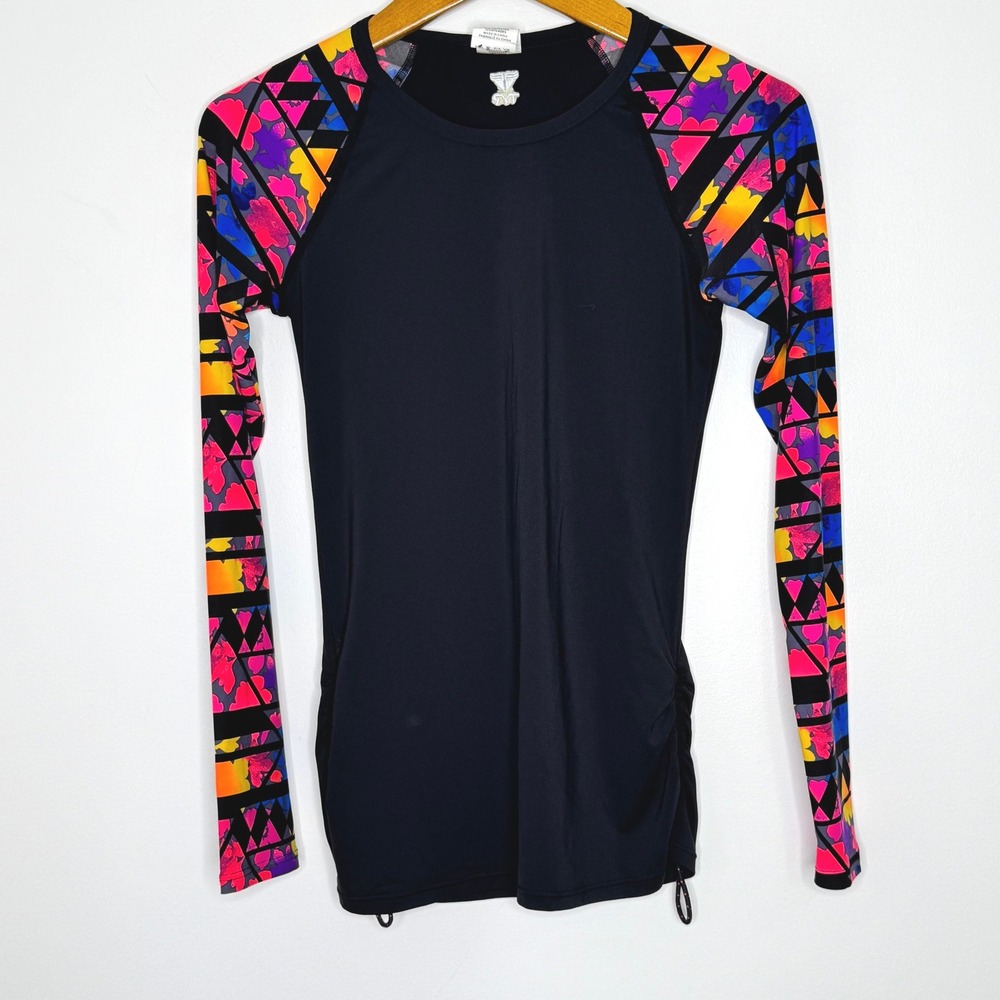 TYR side cinched long sleeve rash guard‎ womens XS